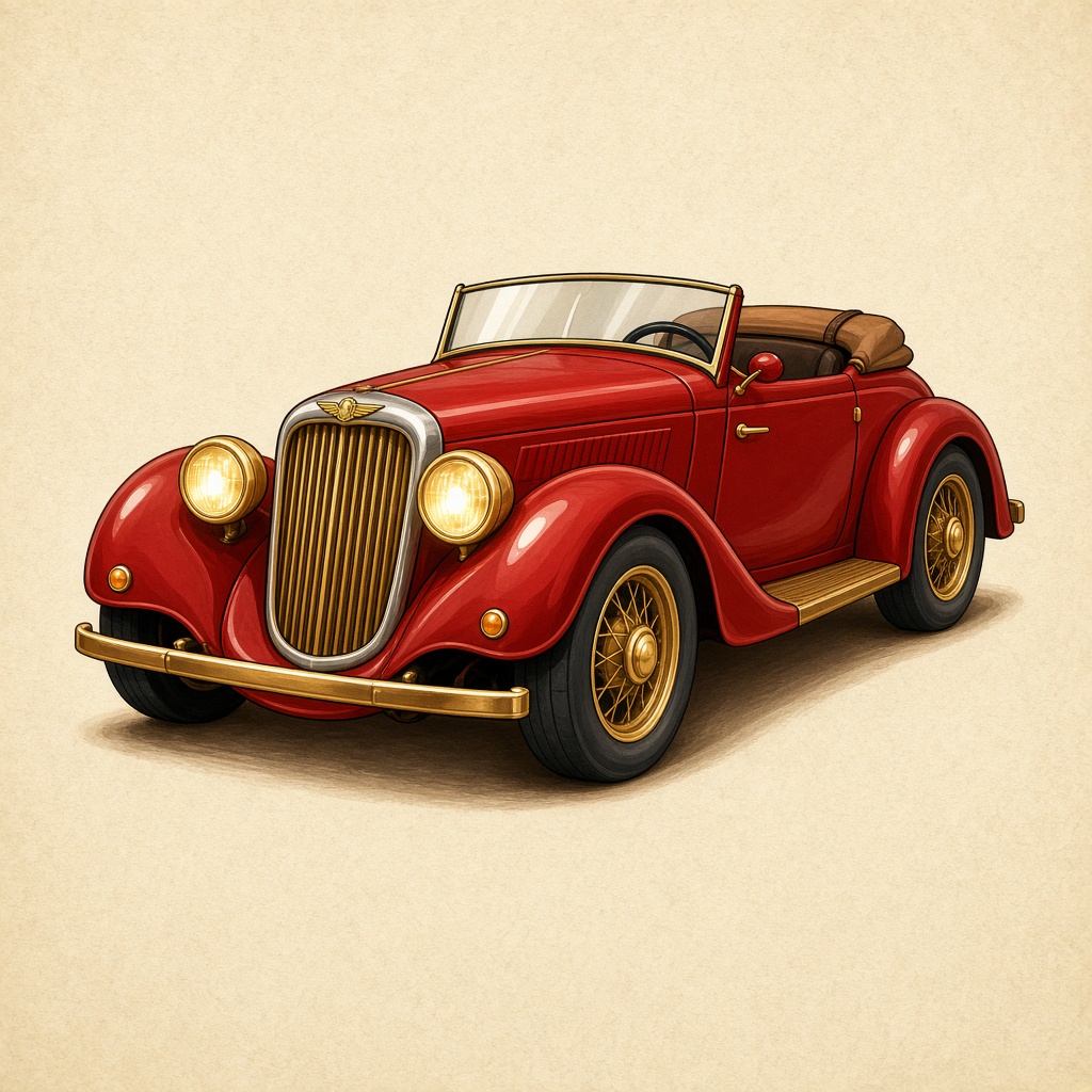 Vintage car symbol
